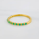 Anillo Churumbela Esmeraldas 1.25 g / T6 1/4 Oro Amarillo 18K