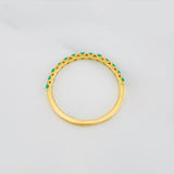 Anillo Churumbela Esmeraldas 1.25 g / T6 1/4 Oro Amarillo 18K