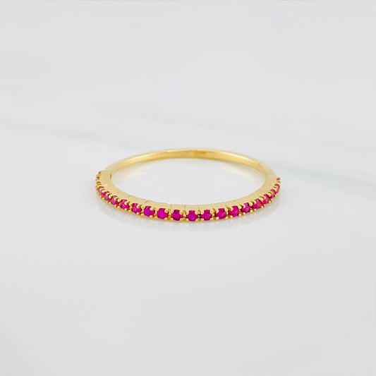 Anillo Churumbela Rubies 1.05 g / T7 Oro Amarillo 18K