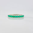 Anillo Churumbela Esmeraldas 66Pts 2.25 g / T6 3/4 Oro Blanco 18K
