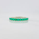 Anillo Churumbela Esmeraldas 66Pts 2.25 g / T6 3/4 Oro Blanco 18K