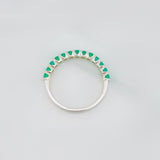 Anillo Churumbela Esmeraldas 66Pts 2.25 g / T6 3/4 Oro Blanco 18K