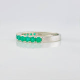 Anillo Churumbela Esmeraldas 66Pts 2.25 g / T6 3/4 Oro Blanco 18K