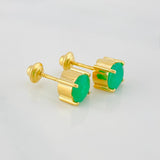 Topos Circulo Esmeraldas 1,80 Qts 1.9 g / 6.2 mm Oro Amarillo 18K
