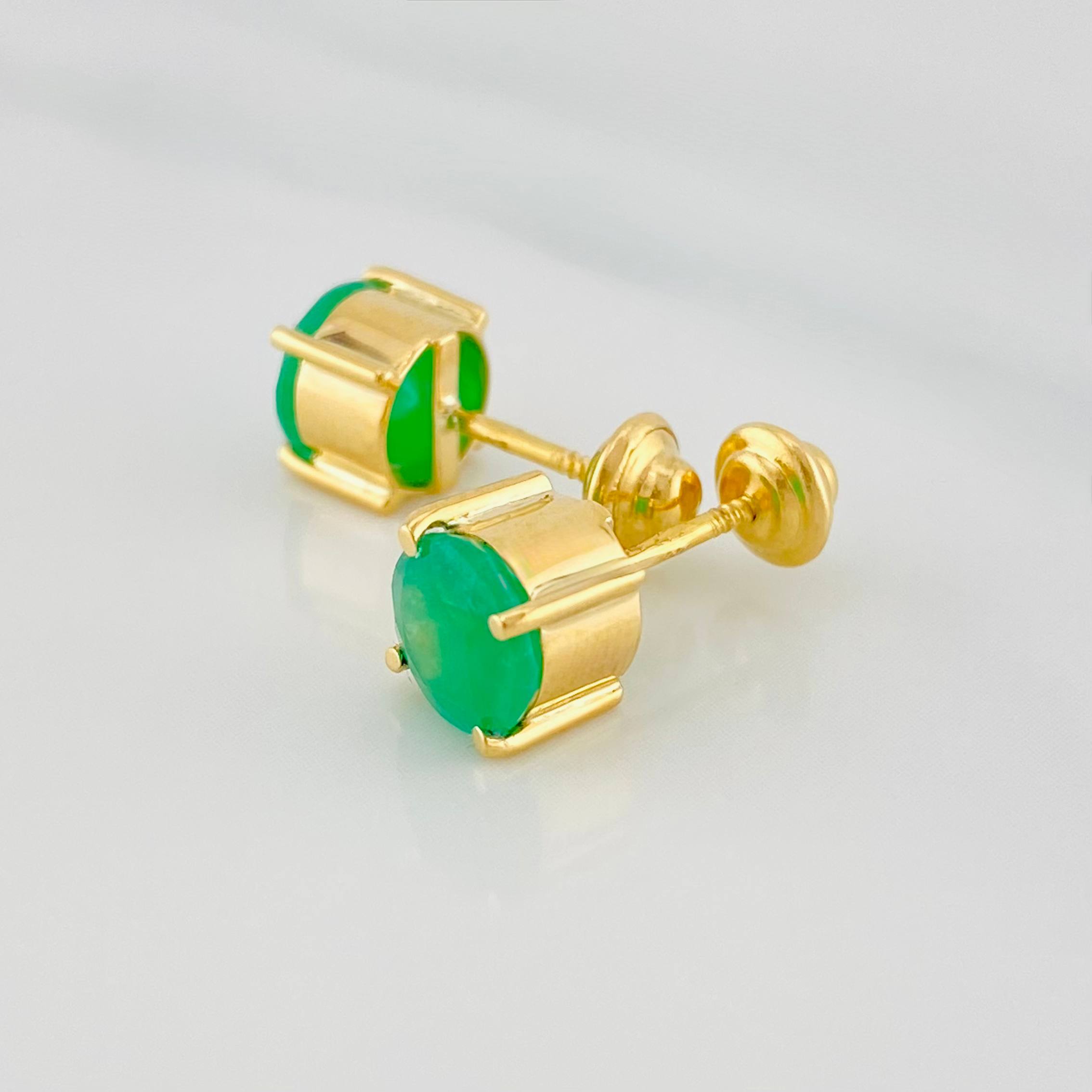 Topos Circulo Esmeraldas 1,80 Qts 1.9 g / 6.2 mm Oro Amarillo 18K