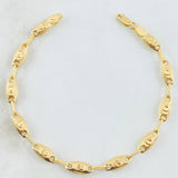 Pulso Rustico Corona Rx 4.25gr / 21.5cm / 4.8mm Oro Amarillo 18K ©