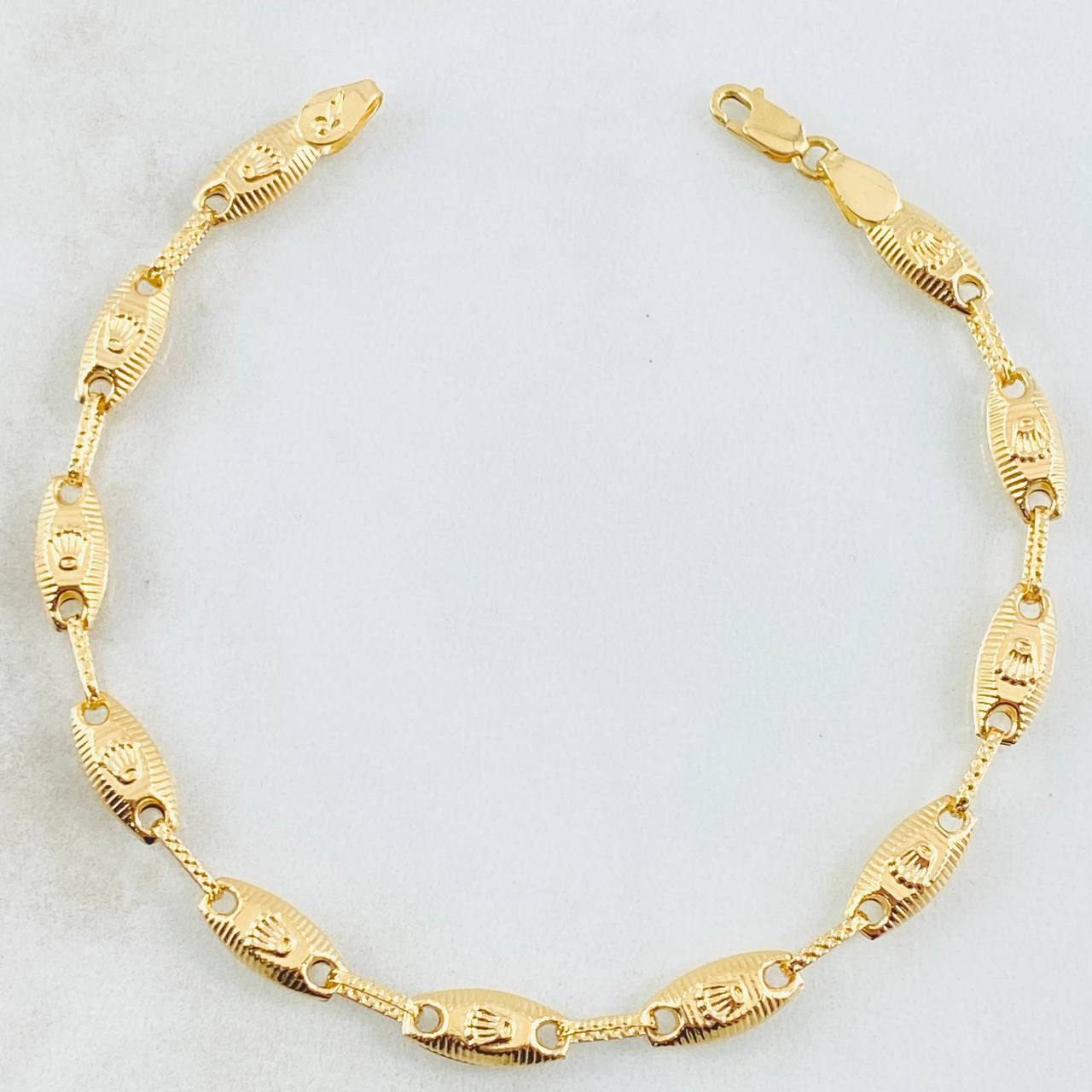 Pulso Rustico Corona Rx  4.2gr / 21.5cm / 4.8mm Oro Amarillo 18K
