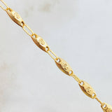 Pulso Rustico Corona Rx  4.2gr / 21.5cm / 4.8mm Oro Amarillo 18K