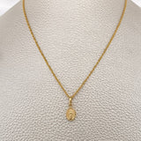 Set Cadena y Dije Lazo + Virgen Maria Auxiliadora 1.2gr / 40cm / Oro Amarillo 18K (Oferta) $