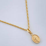 Set Cadena y Dije Lazo + Virgen Maria Auxiliadora 1.2gr / 40cm / Oro Amarillo 18K (Oferta) $