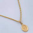 Set Cadena y Dije Lazo + Virgen Milagrosa 1.6gr / 40cm / Oro Amarillo 18K (Oferta) $