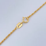 Set Cadena y Dije Lazo + Corazon 1.35gr / 40cm / Oro Amarillo 18K (Oferta) $