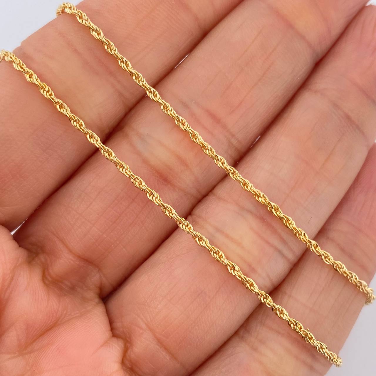 Set Cadena y Dije Veneciana + Cruz Cristo 1.35gr / 40cm / Oro Amarillo 18K (Oferta) $