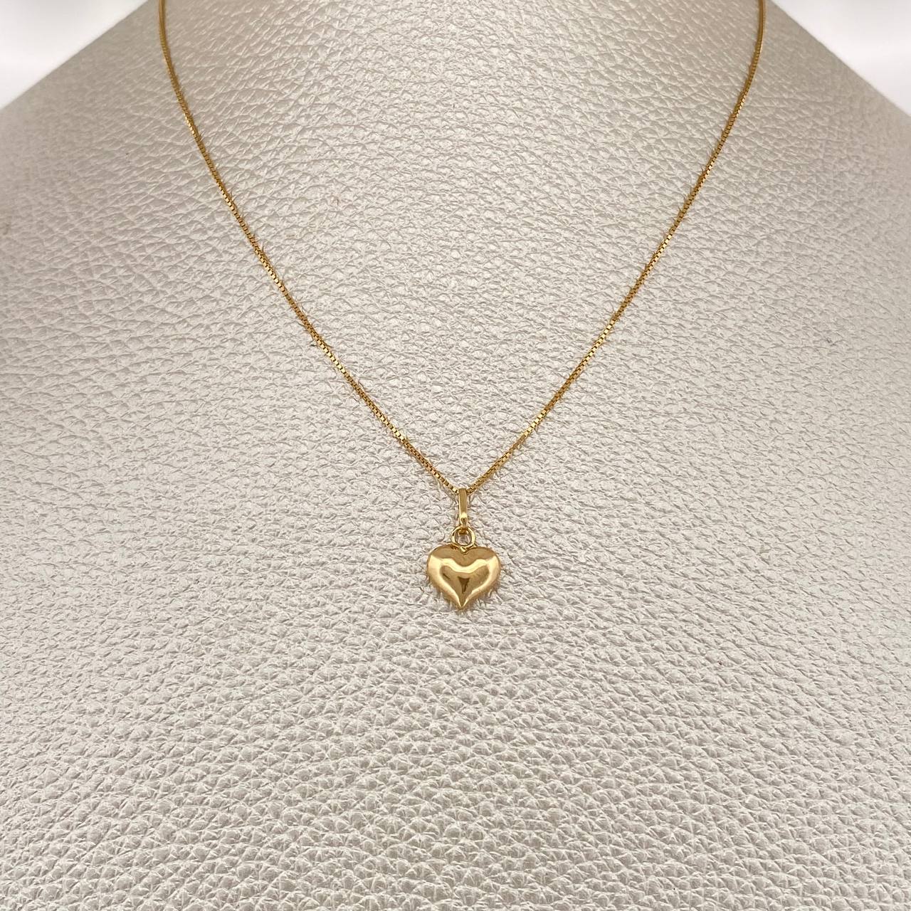 Set Cadena y Dije Veneciana + Corazon 1.3gr / 40cm / Oro Amarillo 18K (Oferta) $