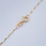 Set Cadena y Dije Flor Espejo + Cruz 0.55gr / 44.5cm / Oro Amarillo 18K $
