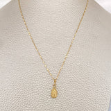 Set Cadena y Dije Flor Espejo + Virgen De Guadalupe 0.65gr / 45cm / Oro Amarillo 18K $