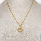 Set Cadena y Dije Lazo + Silueta Corazon 1.4gr / 44.5cm / Oro Amarillo 18K (Oferta) $