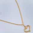 Set Cadena y Dije Lazo + Silueta Corazon 1.4gr / 44.5cm / Oro Amarillo 18K (Oferta) $