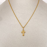 Set Cadena y Dije Lazo + Cruz 1.3gr / 45cm / Oro Amarillo 18K (Oferta) $