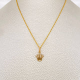 Set Cadena y Dije Lazo + Corona Rx 1.65gr / 45cm / Oro Amarillo 18K (Oferta) $
