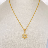 Set Cadena y Dije Lazo + Estrella De David 1.45gr / 45cm / Oro Amarillo 18K (Oferta) $