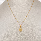 Set Cadena y Dije Veneciana + Virgen De Auxiliadora 1.35gr / 45.5cm / Oro Amarillo 18K (Oferta) $