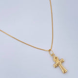 Set Cadena y Dije Veneciana + Cruz Egipcia 1.45gr / 44.5cm / Oro Amarillo 18K (Oferta) $
