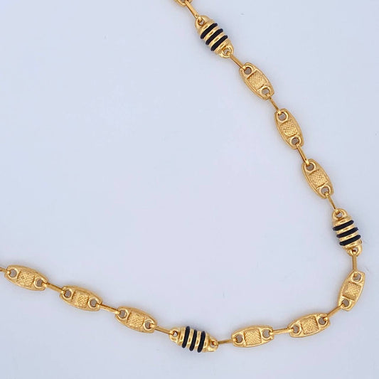 Cadena Rustica Barril Eslabon 13.25gr / 61cm / 5.06mm Oro Amarillo 18K $