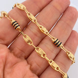 Cadena Rustica Barril Eslabon 13.25gr / 61cm / 5.06mm Oro Amarillo 18K $