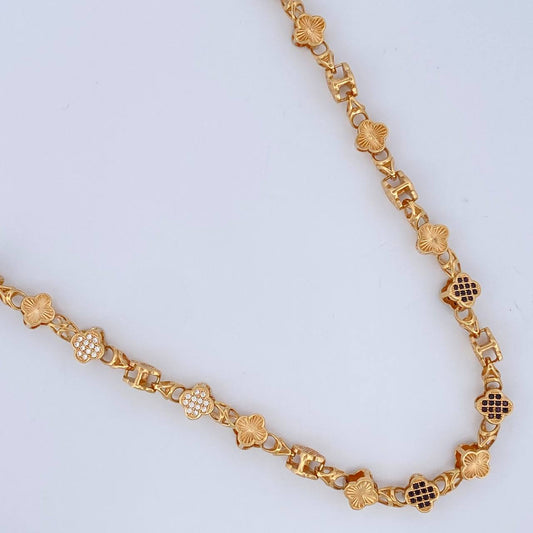 Cadena Rustica Trebol 56.4gr / 70.4cm / 7mm Oro Amarillo 18K $
