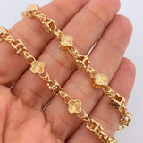 Cadena Rustica Trebol 56.4gr / 70.4cm / 7mm Oro Amarillo 18K $