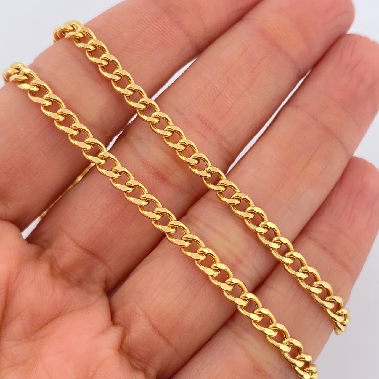 Cadena Cuabana 5.15gr / 60cm / 3mm Oro Amarillo +1 18K &