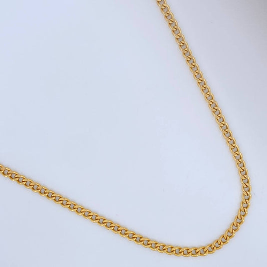 Cadena Cuabana 12.35gr / 65cm / 3.5mm Oro Amarillo +1 18K &