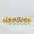 Pulsera Negra Bolas 6.3gr / 8mm Bolas Diamantadas 18und Oro Amarillo 18K ©
