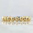 Pulsera Negra Bolas 6.5gr / 8mm Diamantadas 18und Oro Amarillo 18K (A.C)