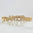 Pulsera Beige Herraje Amor 2.5gr / 6mm GC Diamantados - Circones Blancos Oro Amarillo 18K ©