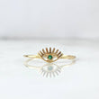 Anillo Ojo 0.8gr / T7 1/4 / Circon Verde Oro Amarillo ©