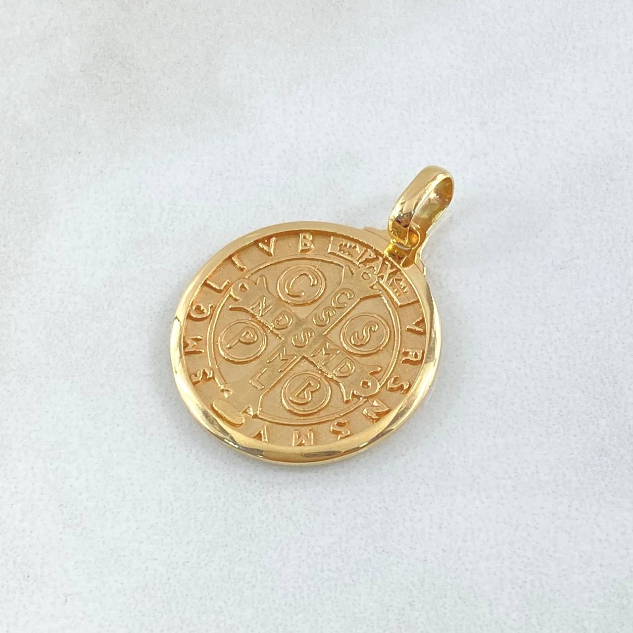 Dije Medalla San Benito 4.6gr / 3cm / Oro Amarillo 18K ©