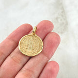 Dije Medalla San Benito 4.6gr / 3cm / Oro Amarillo 18K ©