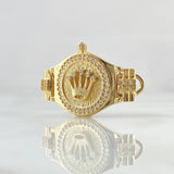 Herraje Corona Cinturon Mate 5.65gr / 3.4cm / Circones Blancos Oro Amarillo 18K ©