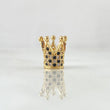 Herraje Corona Punteada 1.55gr / 1cm / Circones Blancos Negros Oro Amarillo 18K ©