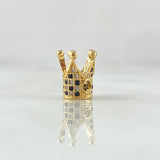 Herraje Corona Punteada 1.55gr / 1cm / Circones Blancos Negros Oro Amarillo 18K ©