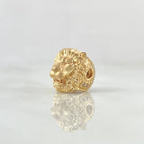 Herraje León Grueso 3.05gr / 0.8cm / Circones Blancos Oro Amarillo 18K ©
