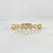 Anillo Corazones Intercalados 1.95gr / T8 / Circones Blancos Oro Amarillo 18K ©