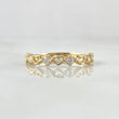Anillo Corazones Intercalados 1.95gr / T6 3/4 / Circones Blancos Oro Amarillo 18K