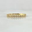 Anillo Ojos Carril Tupido 1.9gr / T7 1/4 / Circones Blancos Oro Amarillo 18K ©