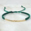 Pulsera Verde Retazo Cubano 0.4gr / 2.8mm Oro Amarillo 18K +1 *