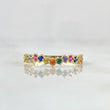 Anillo Ola Carril 1.15gr / T5 3/4 / Circones Multicolor Oro Amarillo 18K *