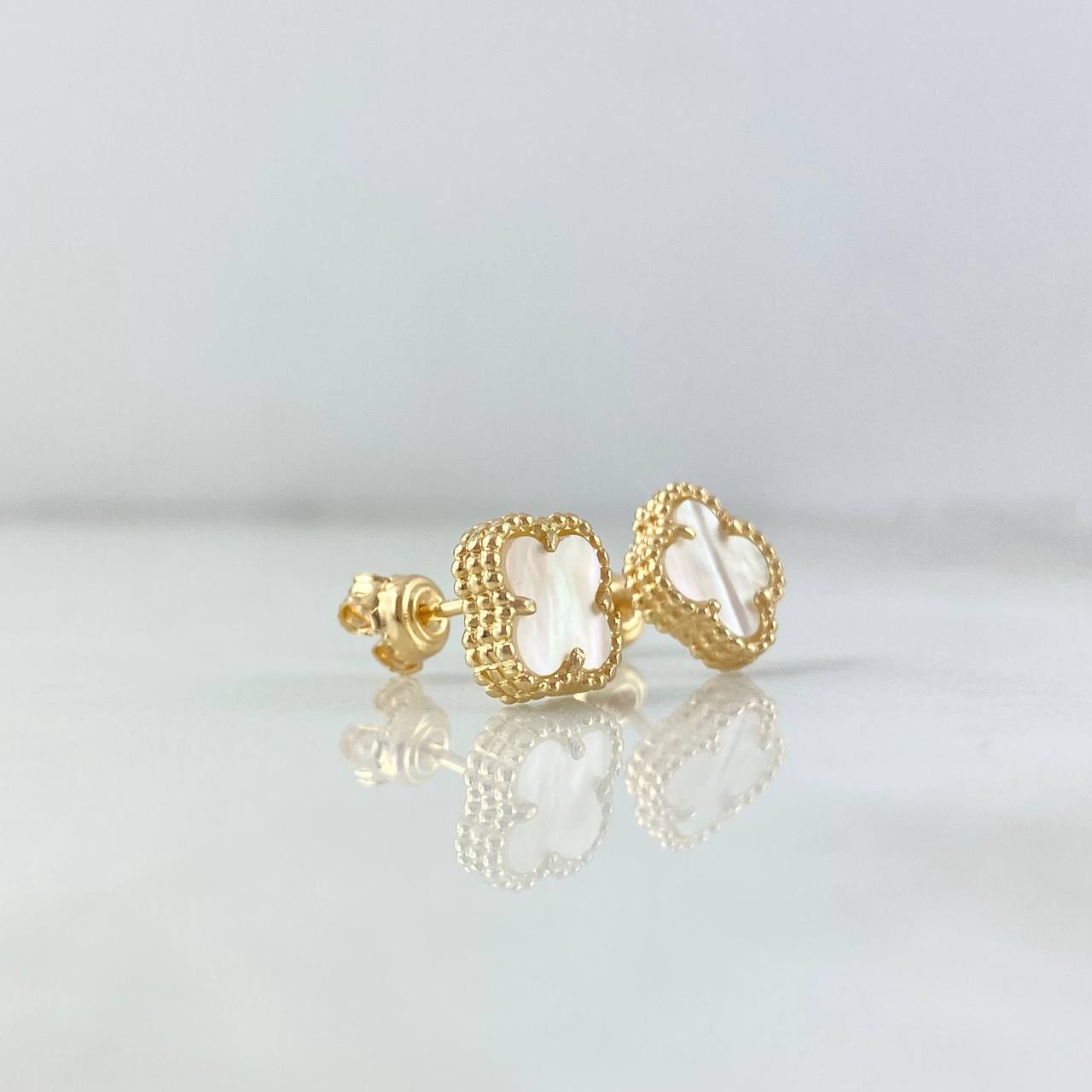 Topos Trebol VCyA 2.9gr / 1cm / Nacar Blanco Oro Amarillo +4 ©