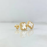 Topos Trebol VCyA 2.9gr / 1cm / Nacar Blanco Oro Amarillo +4 ©